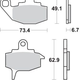 Pastilla de freno SBS P602-HF