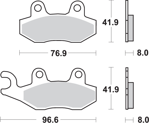 Pastilla de freno SBS P611-HF - Imagen 2
