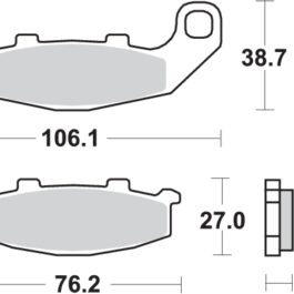 Pastilla de freno SBS P615-HF