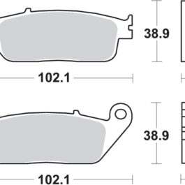 Pastilla de freno SBS P627-HF