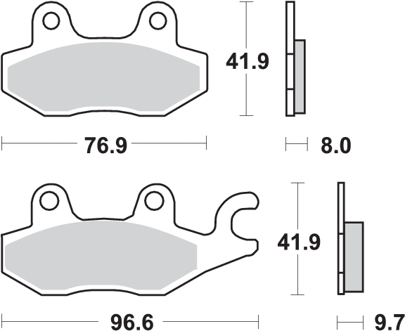 Pastilla de freno SBS P633-SI - Imagen 2