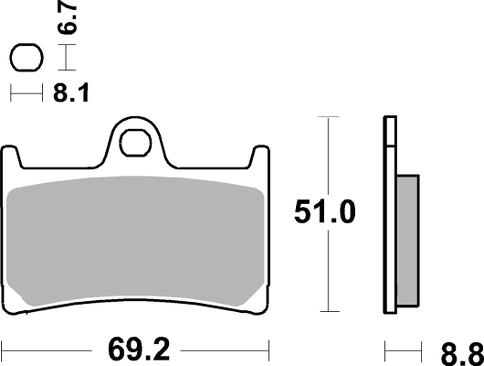 Pastilla de freno SBS P634-RST - Imagen 2