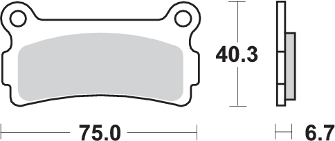 Pastilla de freno SBS P636-HF - Imagen 2