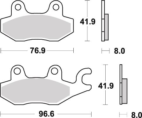 Pastilla de freno SBS P638-DC - Imagen 2