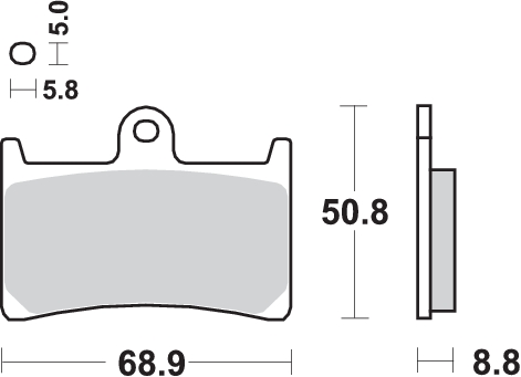 Pastilla de freno SBS P639-HF - Imagen 2