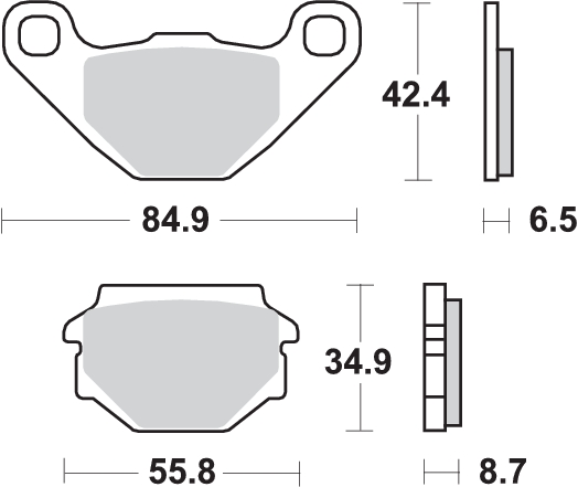 Pastilla de freno SBS P651-HF - Imagen 2