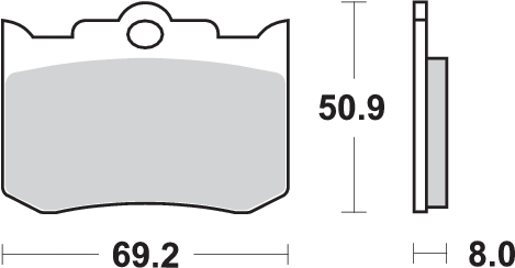 Pastilla de freno SBS P678-DC - Imagen 2