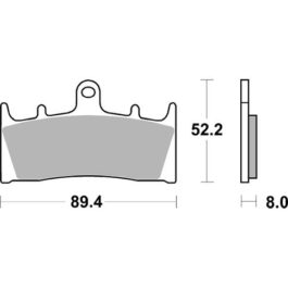 Pastilla de freno SBS P686-RST
