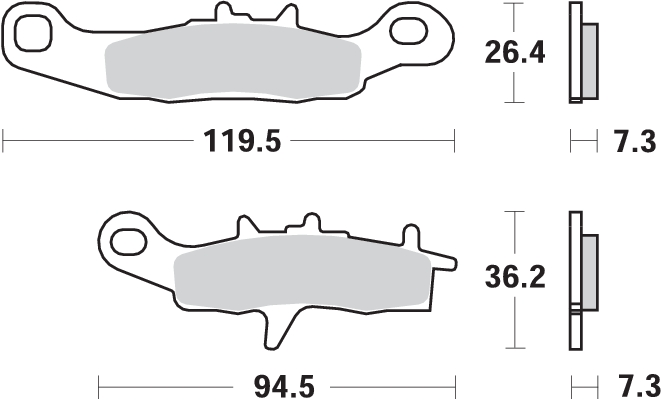 Pastilla de freno SBS P726-SI - Imagen 2
