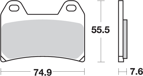 Pastilla de freno SBS P727-HF - Imagen 2