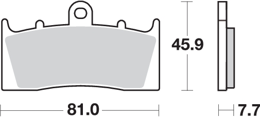 Pastilla de freno SBS P743-HS - Imagen 2