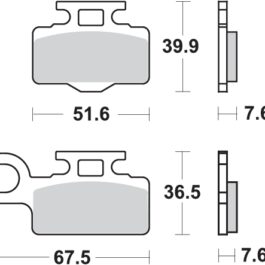Pastilla de freno SBS P752-RSI