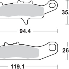 Pastilla de freno SBS P801-SI