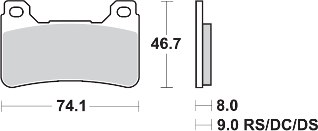 Pastilla de freno SBS P809-DS - Imagen 2