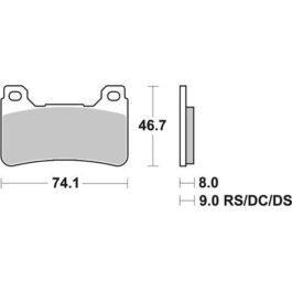 Pastilla de freno SBS P809-RST
