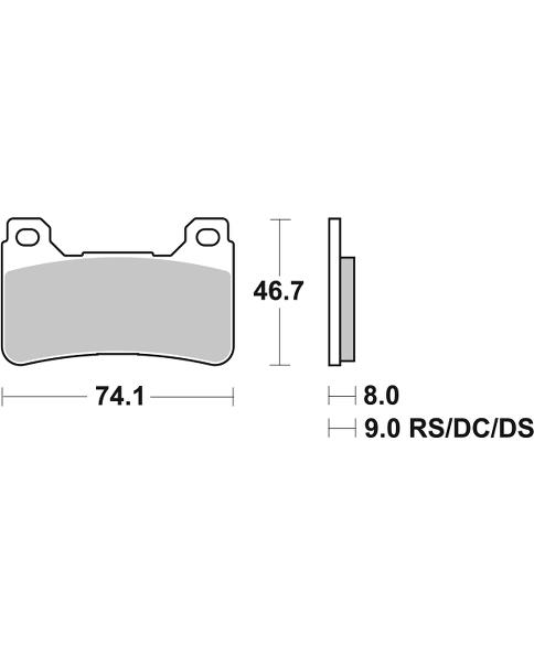 Pastilla de freno SBS P809-RST - Imagen 2