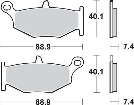 Pastilla de freno SBS P833-HF - Imagen 2