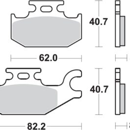 Pastilla de freno SBS P835-SI