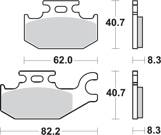 Pastilla de freno SBS P835-SI - Imagen 2