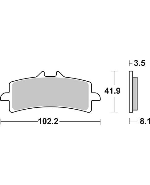 Pastilla de freno SBS P841-RST - Imagen 2