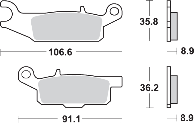 Pastilla de freno SBS P851-SI - Imagen 2