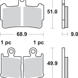 Pastilla de freno SBS P869-HS