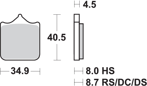 Pastilla de freno SBS P870-HS - Imagen 2