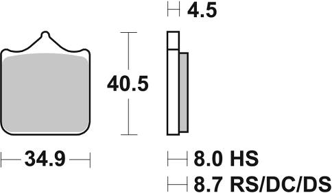 Pastilla de freno SBS P870-DS2 - Imagen 2