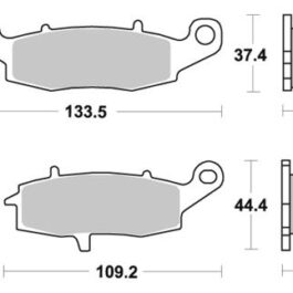 Pastilla de freno SBS P886-HF