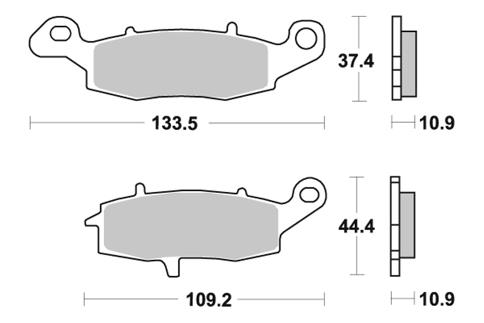 Pastilla de freno SBS P886-LS - Imagen 2