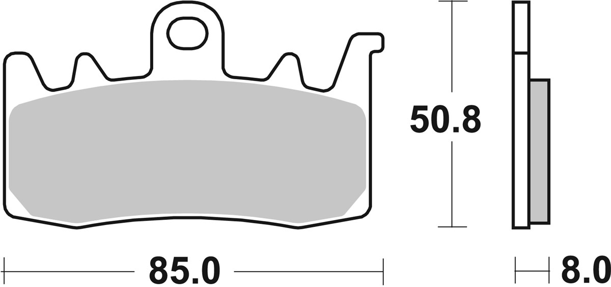 Pastilla de freno SBS P900-DS2 - Imagen 2