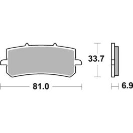 Pastilla de freno SBS P962-RST