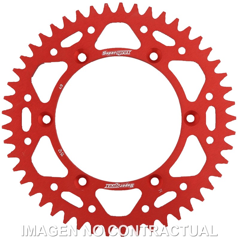 Corona Supersprox Aluminio Roja 49 D