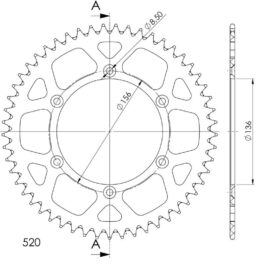 Corona Supersprox Aluminio Roja 52 D