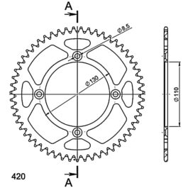 Corona Supersprox Aluminio Roja 55 D
