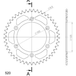 Corona Supersprox Aluminio Honda 520 x 45