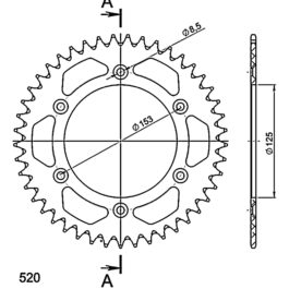 Corona Supersprox Aluminio Roja 45 D