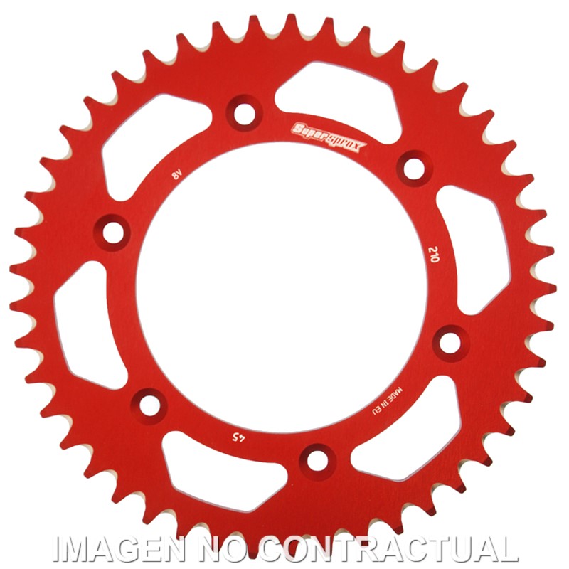 Corona Supersprox Aluminio Roja 45 D