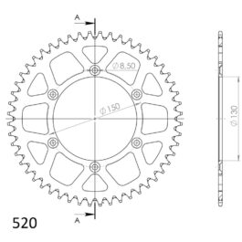 Corona Supersprox Aluminio Azul 48 D