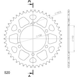 Corona Supersprox Aluminio Roja 45 D
