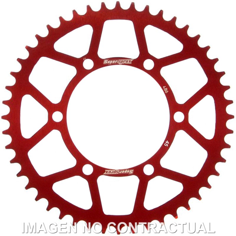 Corona Supersprox Aluminio Roja 45 D