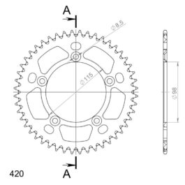Corona Supersprox Aluminio KTM 420 x 48