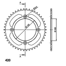 Corona Supersprox Aluminio Yamaha 420 x 47