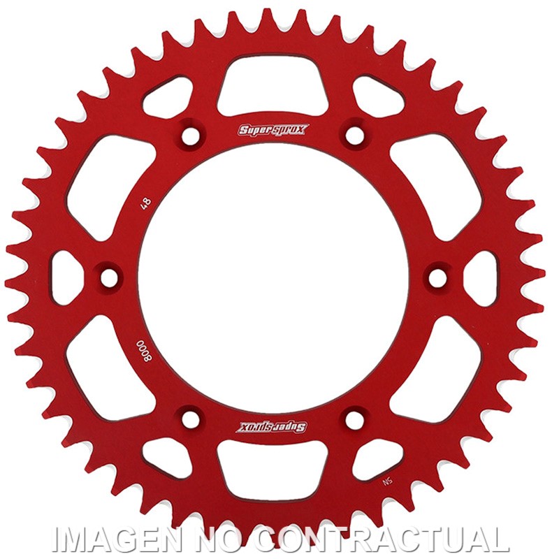 Corona Supersprox Aluminio Roja 48 D