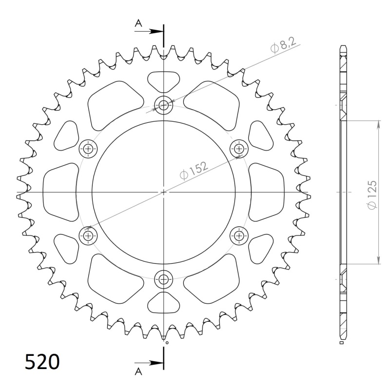 Corona Supersprox Aluminio Beta 520 x 49 - Imagen 2