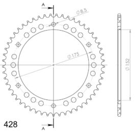 Corona Supersprox Aluminio Yamaha 428 x 53