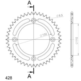 Corona Supersprox Aluminio KTM 428 x 46