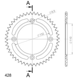 Corona Supersprox Aluminio Naranja 47 D