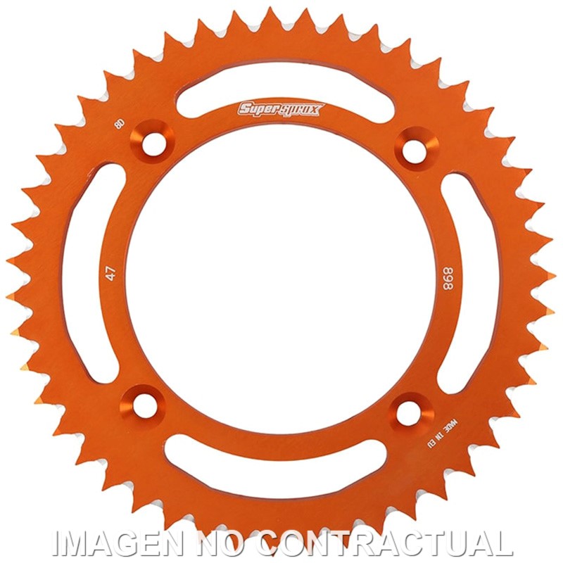 Corona Supersprox Aluminio Naranja 47 D