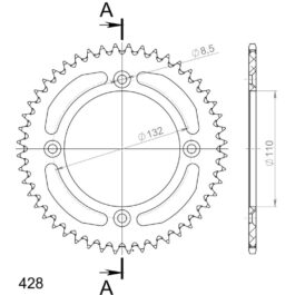 Corona Supersprox Aluminio Naranja 48 D